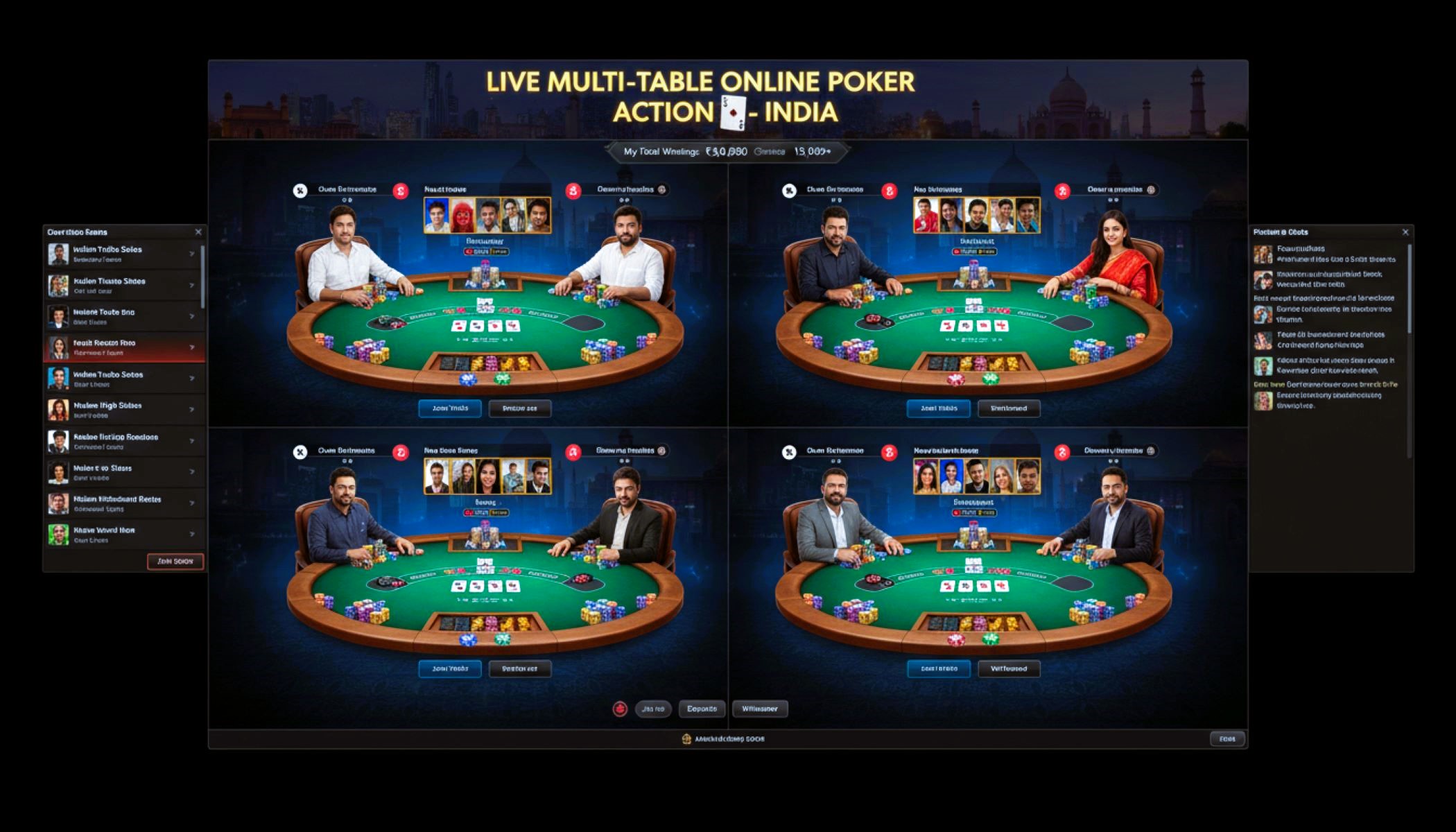 Live Multi-Table Poker